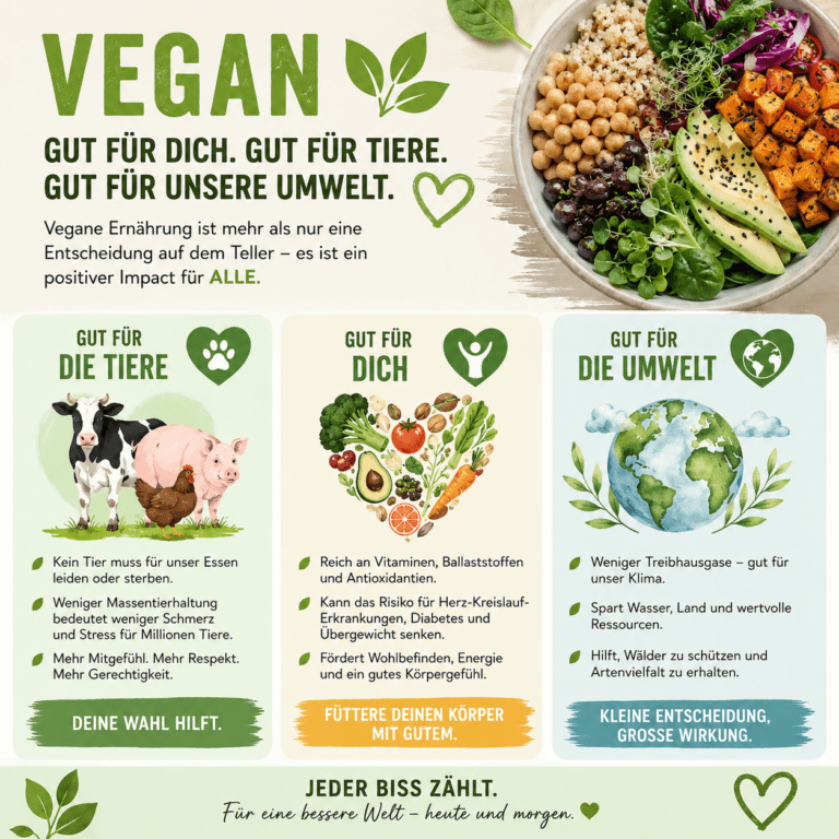 Warum vegane Ernährung gut für Mensch, Tier und Umwelt ist